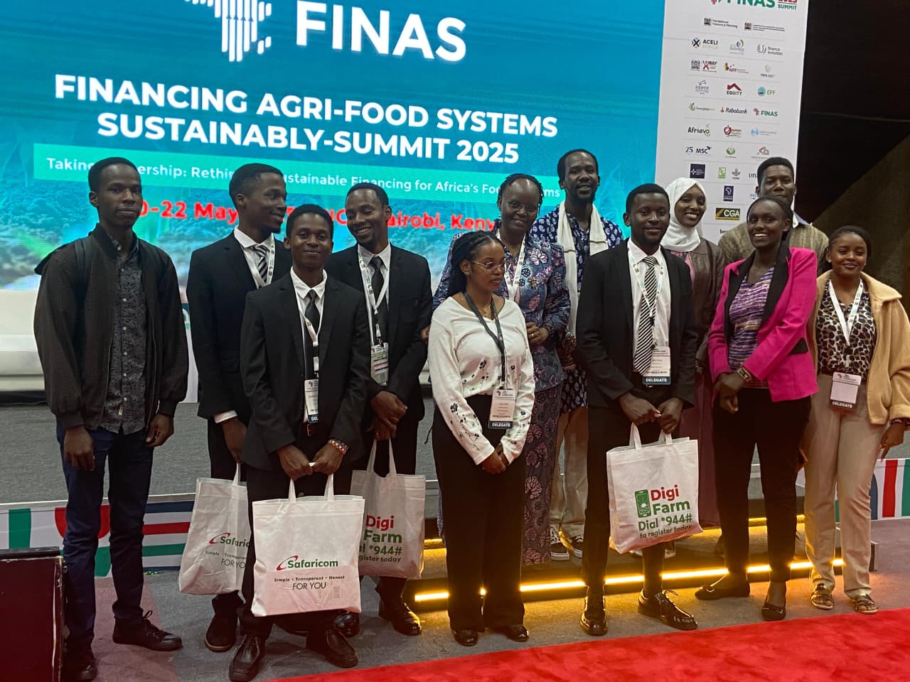 A person using a smartphone in a field